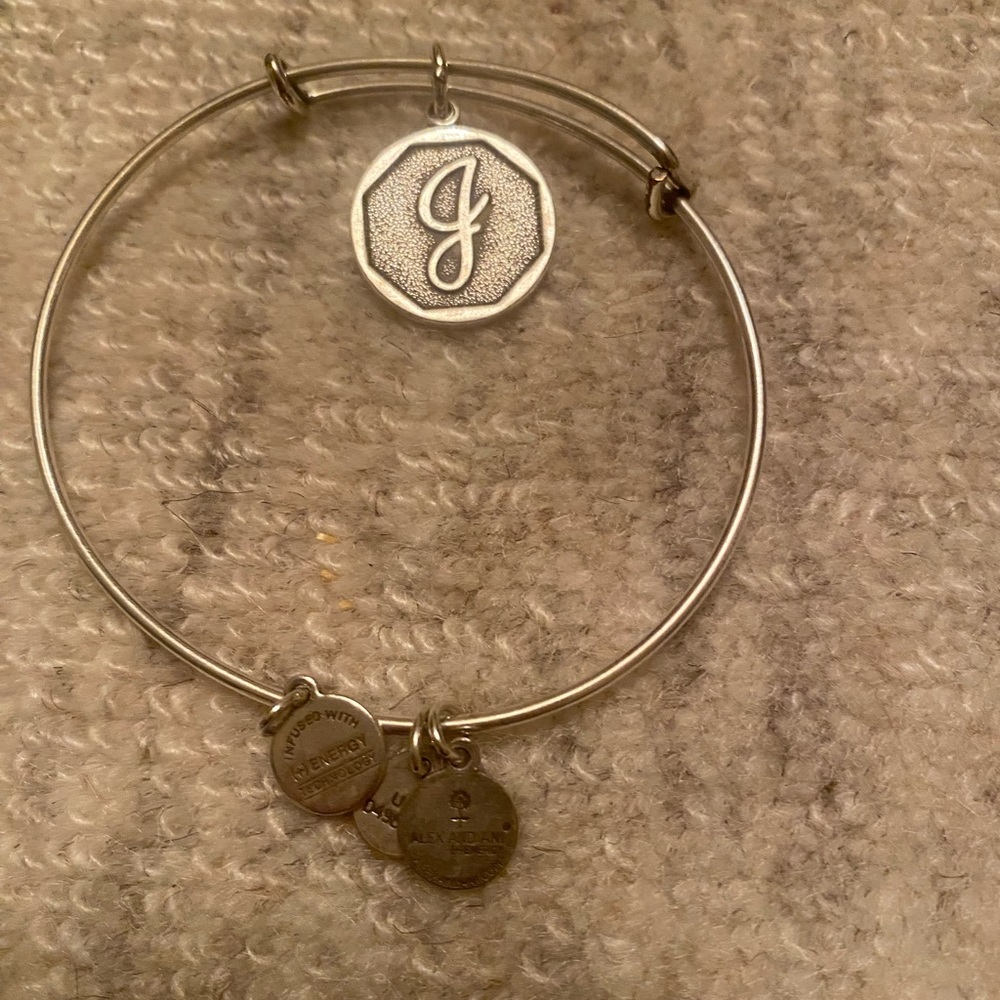 Alex and Ani Silver Initial Bracelet